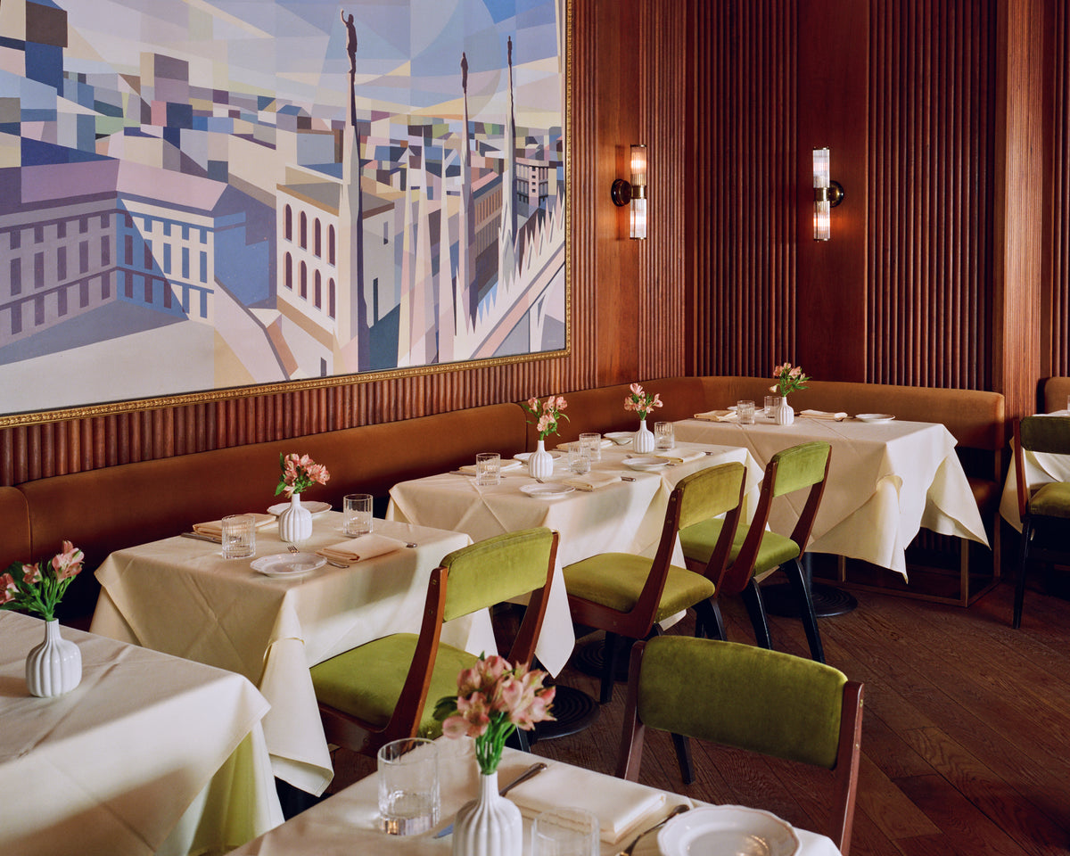 a table set up in a restaurant