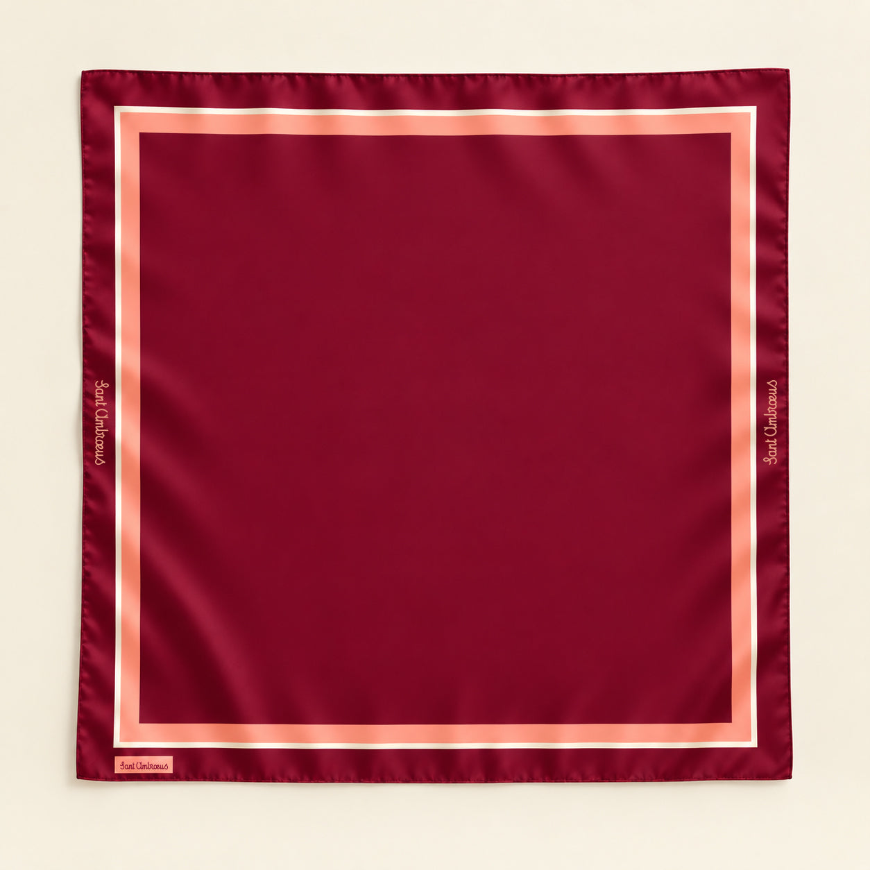 a red square with white border